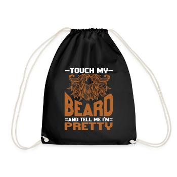 Citation de barbe, Touche ma barbe et dis-moi que je suis jolie - Sac de sport léger - noir - Devant