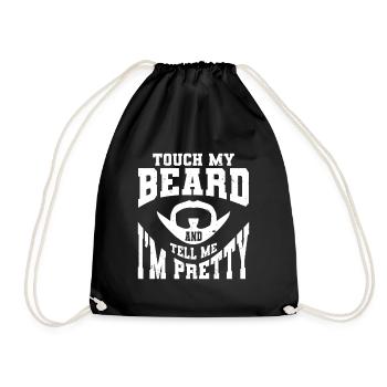 Citation de barbe, Touche ma barbe et dis-moi que je suis jolie - Sac de sport léger - noir - Devant