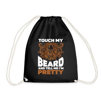 Citation de barbe, Touche ma barbe et dis-moi que je suis jolie - Sac de sport léger - noir - Devant