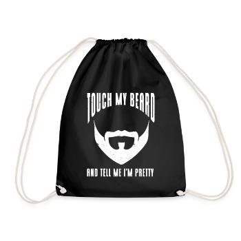 Citation de barbe, Touche ma barbe et dis-moi que je suis jolie - Sac de sport léger - noir - Devant