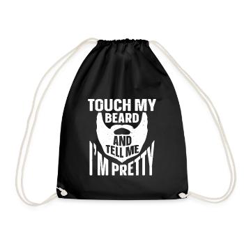 Citation de barbe, Touche ma barbe et dis-moi que je suis jolie - Sac de sport léger - noir - Devant