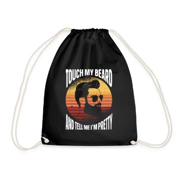 Citation de barbe, Touche ma barbe et dis-moi que je suis jolie - Sac de sport léger - noir - Devant
