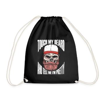Citation de barbe, Touche ma barbe et dis-moi que je suis jolie - Sac de sport léger - noir - Devant