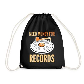 Player Disk Jockey Music Vinyl Record - Turnbeutel - Schwarz - Vorne