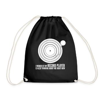 Tourne-disque vinyle - Sac de sport léger - noir - Devant