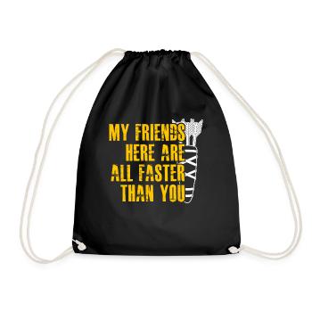 Archery Joke Compound Bow Recurve Bow - Drawstring Bag - black - Front
