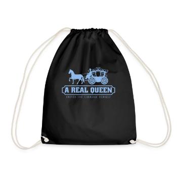 Horse Carriage Coachmen Joke Coachman - Drawstring Bag - black - Front