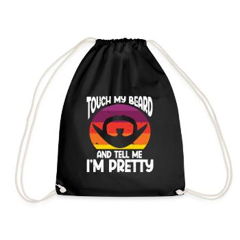 Citation de barbe, Touche ma barbe et dis-moi que je suis jolie - Sac de sport léger - noir - Devant