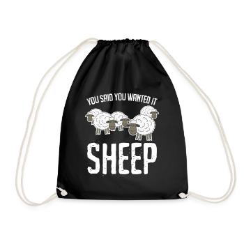 Blague drôle de mouton - Sac de sport léger - noir - Devant