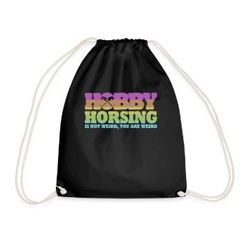 Hobby Horsing with Hobby Horse - Drawstring Bag - black - Front