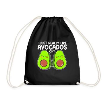 I Just Really Like Avocados Ok Avocado - Drawstring Bag - black - Front