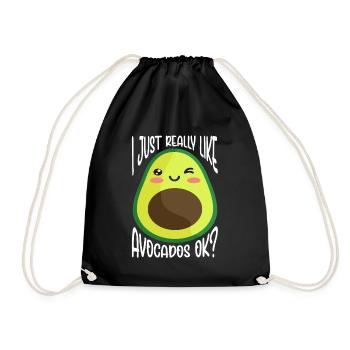 I Just Really Like Avocados Ok Avocado - Drawstring Bag - black - Front