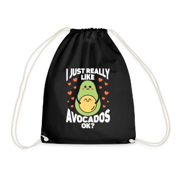 I Just Really Like Avocados Ok Avocado - Drawstring Bag - black - Front