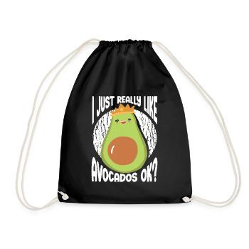 I Just Really Like Avocados Ok Avocado - Drawstring Bag - black - Front