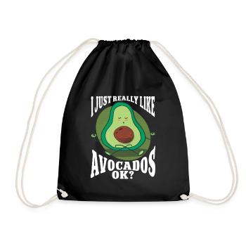 I Just Really Like Avocados Ok Avocado - Drawstring Bag - black - Front