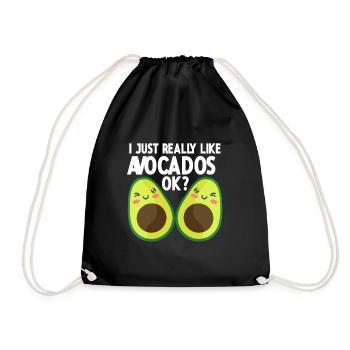 I Just Really Like Avocados Ok Avocado - Drawstring Bag - black - Front