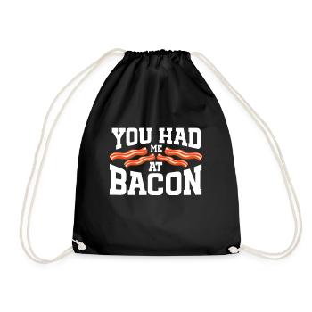Bacon Lover You Had Me At Bacon - Drawstring Bag - black - Front
