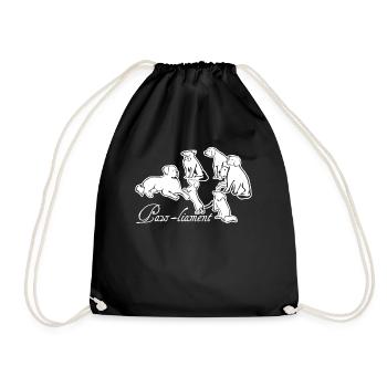 chien chiens blague teckel berger blanc - Sac de sport léger - noir - Devant