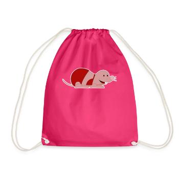 Rat taupe nu avec un bikini - Sac de sport léger - fuchsia - Devant