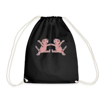 Naked Mole Rats dancing Boogie Woogie - Drawstring Bag - black - Front