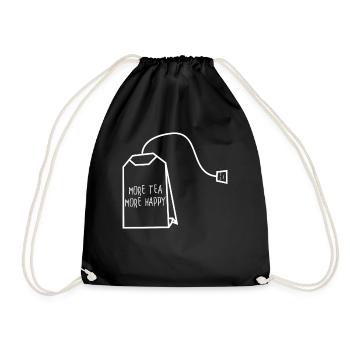 Tea Bag Tea Cup Tea Mug Teapot - Drawstring Bag - black - Front