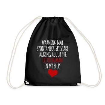 Pregnancy Baby Mother Heart Pregnant - Drawstring Bag - black - Front