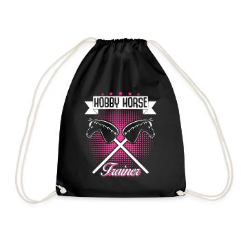 Équitation Hobby Cheval Hobby Horsing - Sac de sport léger - noir - Devant