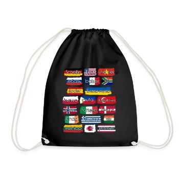 Curse Words Misanthropist Misanthrope - Drawstring Bag - black - Front