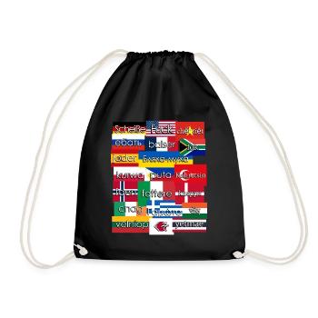 Grumpy Misanthrope Curse Words - Drawstring Bag - black - Front
