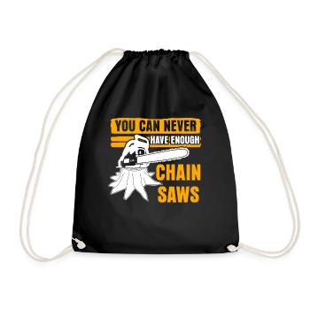 Chain Saw Joke Chainsaws Chainsaw - Drawstring Bag - black - Front