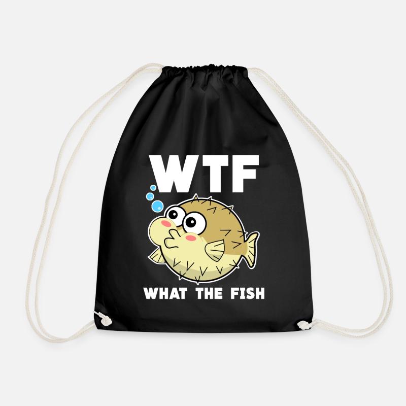 Puffer Fish Joke with Pufferfish - Turnbeutel - Schwarz