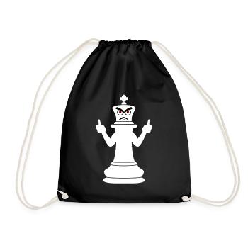 Middle Finger Chess Player Chess Pieces - Turnbeutel - Schwarz - Vorne