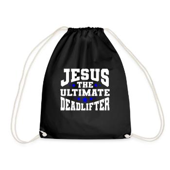 Jesus Ultimate Deadlifter Workout Gymnase chrétien - Sac de sport léger - noir - Devant