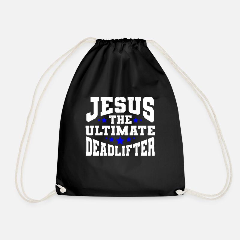 Jesus Ultimate Deadlifter Workout Christian Gym - Turnbeutel - Schwarz