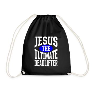 Jesus Ultimate Deadlifter Workout Gymnase chrétien - Sac de sport léger - noir - Devant