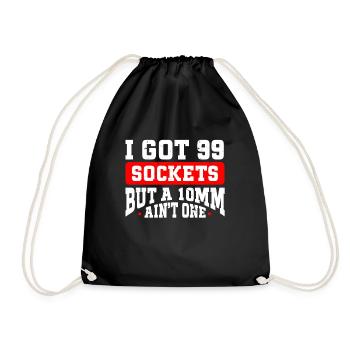Mécanicien J’ai 99 douilles mais un 10mm n’en est pas un - Sac de sport léger - noir - Devant