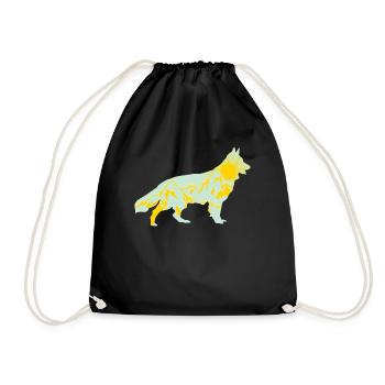 Chien de berger blanc Montagnes Extérieur - Sac de sport léger - noir - Devant