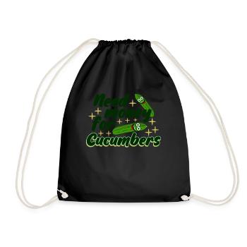 Cucumber Cucumbers Pickles - Drawstring Bag - black - Front
