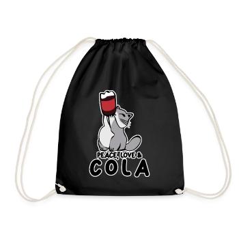 Cola Cat Lemonade Soft Drinks - Drawstring Bag - black - Front