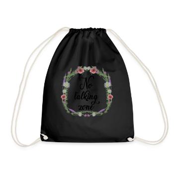 Flowers Misanthropist Misanthrope Grumpy - Turnbeutel - Schwarz - Vorne