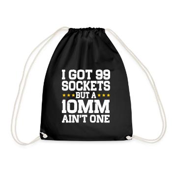 Mécanicien J’ai 99 douilles mais un 10mm n’en est pas un - Sac de sport léger - noir - Devant
