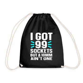 Mécanicien J’ai 99 douilles mais un 10mm n’en est pas un - Sac de sport léger - noir - Devant