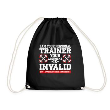 Fitness Instructor Personal Trainer - Turnbeutel - Schwarz - Vorne