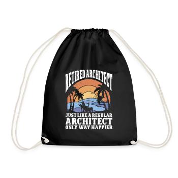 Architect Architecture - Drawstring Bag - black - Front