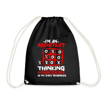 Architect Architecture - Drawstring Bag - black - Front