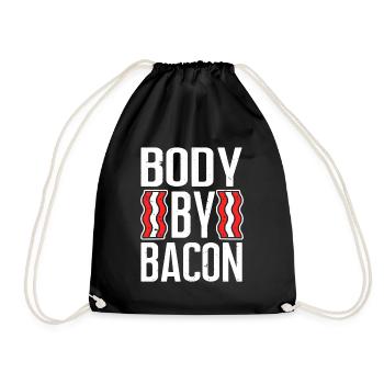 Body By Bacon - Drawstring Bag - black - Front