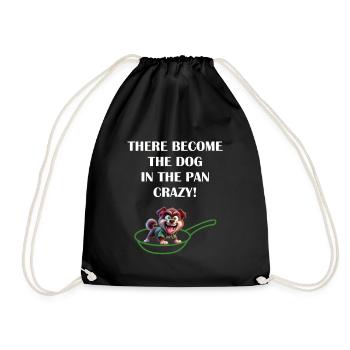 Denglish Dog in the pan crazy - Turnbeutel - Schwarz - Vorne