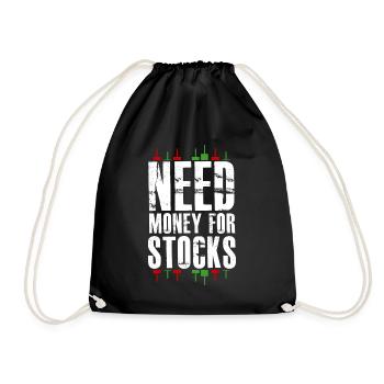 Trader Stocks Stock exchange Capitalism - Drawstring Bag - black - Front