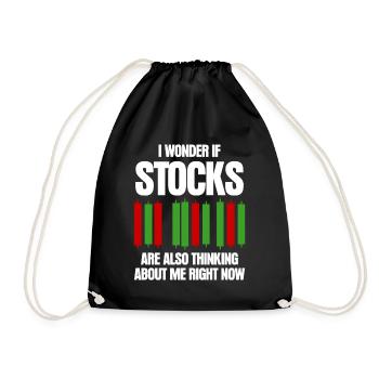 Capitalism Stocks Stock exchange Trader - Drawstring Bag - black - Front