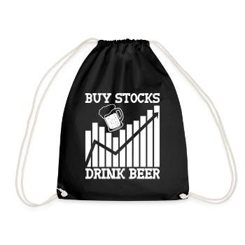 Stocks Stock exchange Capitalism Trader - Drawstring Bag - black - Front